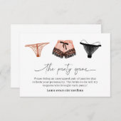 Lingerie Brautparty Panty Game Card Dankeskarte (Vorne/Hinten)