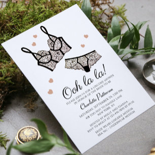Lingerie Brautparty Panty Junggeselinnen-Abschied Einladung