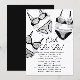 Lingerie Brautparty Panty Junggeselinnen-Abschied Einladung