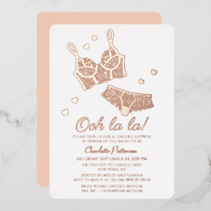 Lingerie Brautparty Panty Junggeselinnen-Abschied Folieneinladung