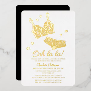 Lingerie Brautparty Panty Junggeselinnen-Abschied Folieneinladung