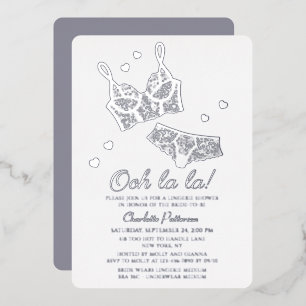 Lingerie Brautparty Panty Junggeselinnen-Abschied Folieneinladung