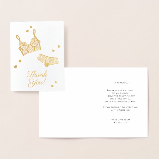 Lingerie Brautparty Panty Party Vielen Dank Folienkarte (Anzeige)