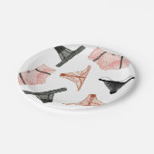 Lingerie Brautparty Pappteller (Schrägansicht)