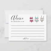 Lingerie-Brautparty-Ratenkarte Einladung (Vorderseite)