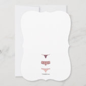 Lingerie Brautparty Schwarze Einladung (Rückseite)