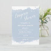 Lingerie-Brautparty, staubblaues Wasser Einladung (Stehend Vorderseite)