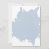 Lingerie-Brautparty, staubblaues Wasser Einladung (Rückseite)