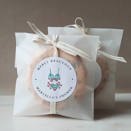 Lingerie Brautparty Vielen Dank Runder Aufkleber