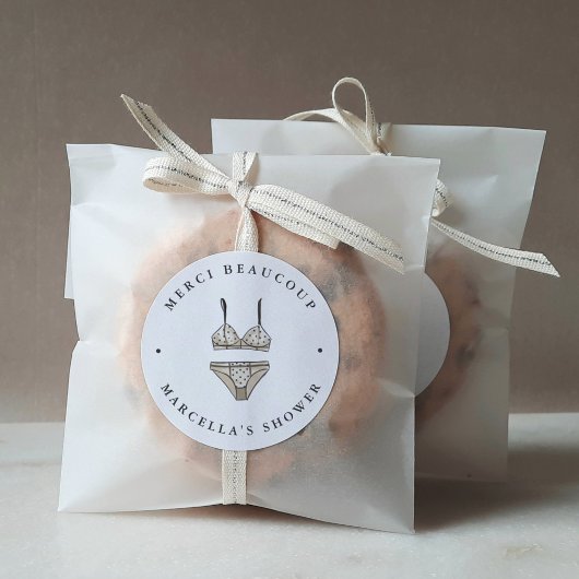 Lingerie Brautparty Vielen Dank Runder Aufkleber