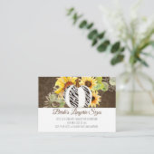 Lingerie Brautparty Zebra Pumpkin n Sonnenblumen Begleitkarte (Stehend Vorderseite)