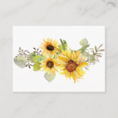 Lingerie Brautparty Zebra Pumpkin n Sonnenblumen Begleitkarte (Rückseite)