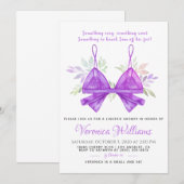 Lingerie Bridal Dusche Einladung (Vorne/Hinten)