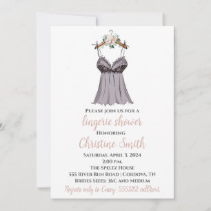 Lingerie Bridal Dusche Einladung