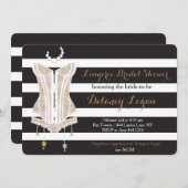 Lingerie Bridal Dusche Einladung (Vorne/Hinten)