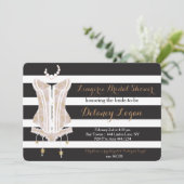 Lingerie Bridal Dusche Einladung (Stehend Vorderseite)