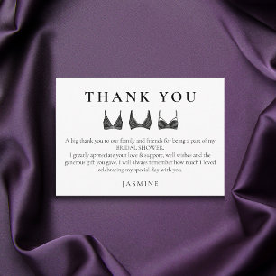 Lingerie Bridal Shower Thank You Card Dankeskarte
