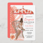 Lingerie-Dusche American Bride Einladung (Vorne/Hinten)