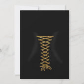 Lingerie Dusche Bachelorette Einladung Silber (Rückseite)