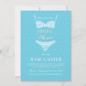 Lingerie Dusche Blue Brautparty Einladung (Vorderseite)