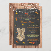 Lingerie Dusche Brautparty Fall Corset Einladung (Vorne/Hinten)