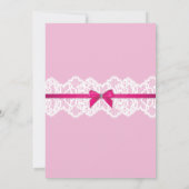 Lingerie Dusche Brautparty Gold Pink Corset Einladung (Rückseite)