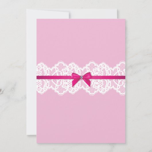 Lingerie Dusche Brautparty Gold Pink Corset Einladung (Rückseite)