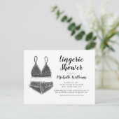Lingerie Dusche Bridal Dusche Einladung Postkarte (Stehend Vorderseite)