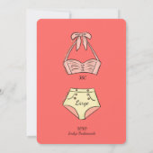 Lingerie Dusche Brünett Bridge Einladung (Rückseite)