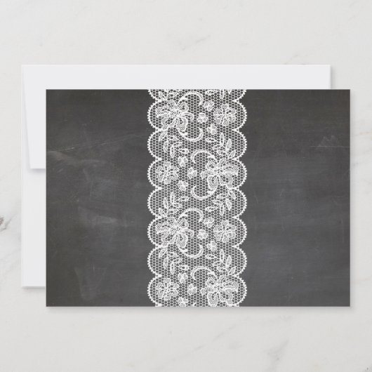 Lingerie Dusche Einladende Brautparty-Spitzen Einladung (Rückseite)