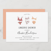 Lingerie-Dusche Einladung (Vorne/Hinten)
