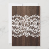 Lingerie-Dusche Einladung rustikales Holz (Rückseite)