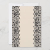 Lingerie Dusche Gold Cream Lace Bra Perle Einladung (Rückseite)