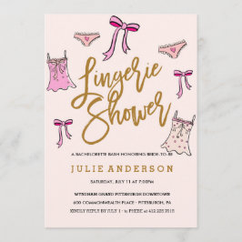 Lingerie-Dusche //JUNGGESELINNEN-ABSCHIED-Einladun Einladung
