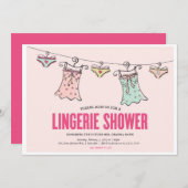 Lingerie Dusche Junggeselinnen-Abschied Polteraben Einladung (Vorne/Hinten)