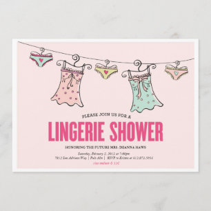 Lingerie Dusche Junggeselinnen-Abschied Polteraben Einladung