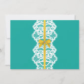 Lingerie Dusche laden Aquamarines Gold Brautparty  Einladung (Rückseite)