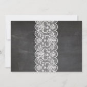 Lingerie Dusche Leder Floral Bridal Einladung (Rückseite)