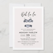 Lingerie Dusche Ooh La La Junggeselinnen-Abschied Einladung (Vorderseite)