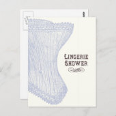 Lingerie-Dusche Postkarte (Vorne/Hinten)