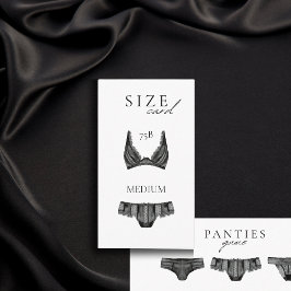 Lingerie Duschgröße Karte Schwarze Spitze