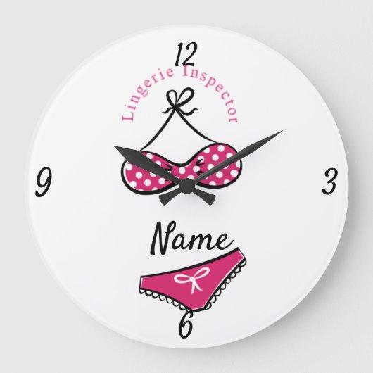 Lingerie Inspector Thunder_Cove Große Wanduhr (Vorderseite)