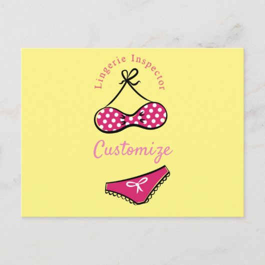 Lingerie Inspector Thunder_Cove Postkarte (Vorderseite)