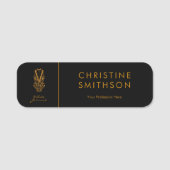 Lingerie-Logo, Name und Titel Klasse Schwarz Namensschild (Vorderseite)