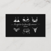 Lingerie Mode schwarz Visitenkarte (Vorderseite)