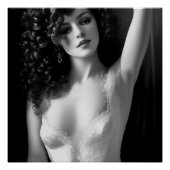 Lingerie Model Black and White Poster (Vorderseite)
