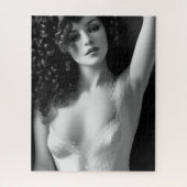 Lingerie Model Black and White Puzzle (Vertikal)