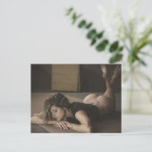 Lingerie Model Foto Postkarte (Stehend Vorderseite)