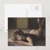 Lingerie Model Foto Postkarte (Vorne/Hinten)