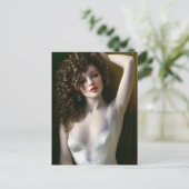 Lingerie-Modell Postkarte (Stehend Vorderseite)